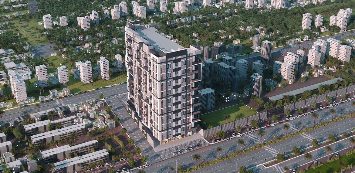 Explore Brishna Heights, a residential project offering prime access, central convenience, and modern Karachi living.