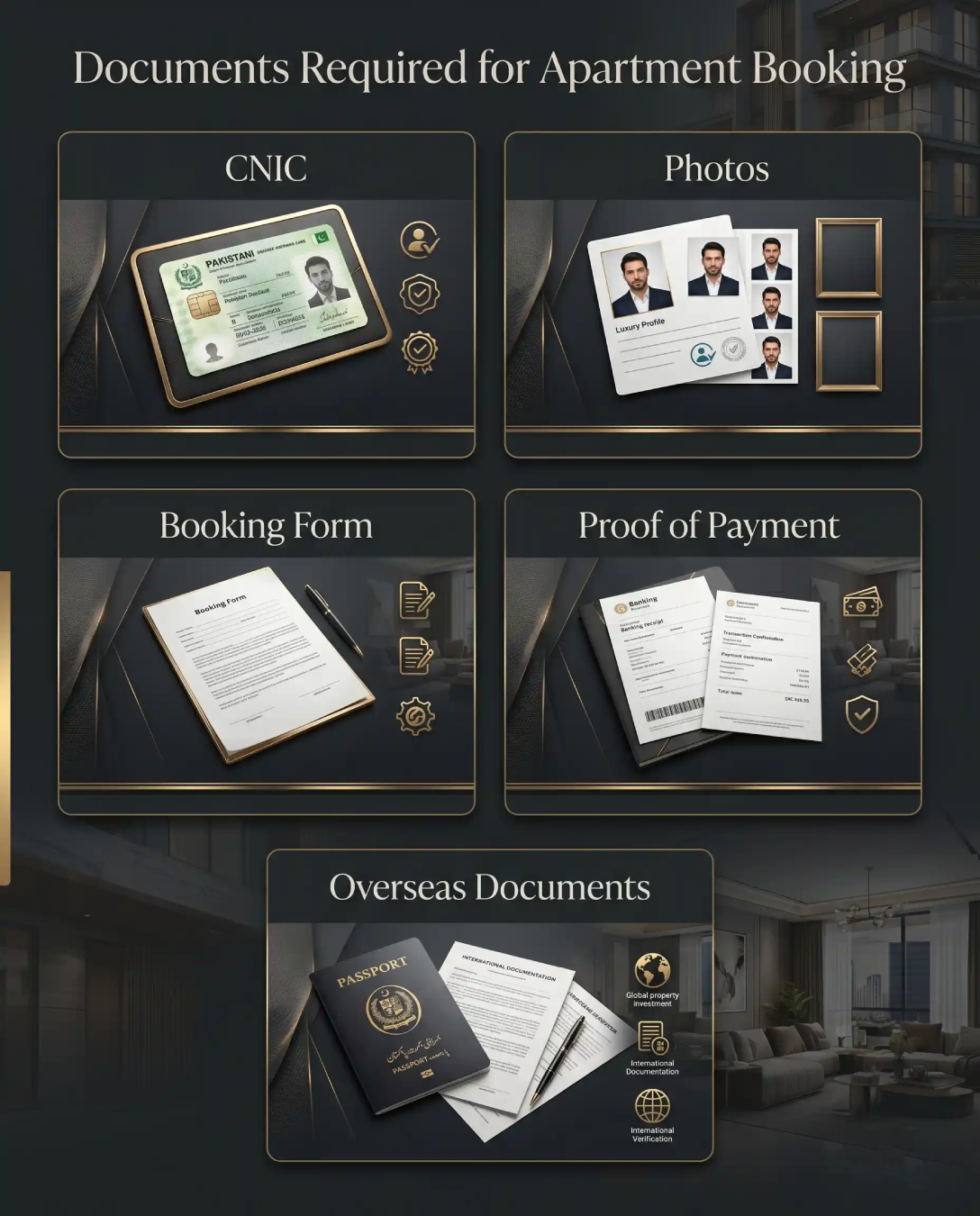 Documents Required for Apartment Booking